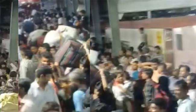 बांद्रा रेलवे स्टेशन पर यात्रियों में भगदड़, 9 घायल, दो की हालत गंभीर