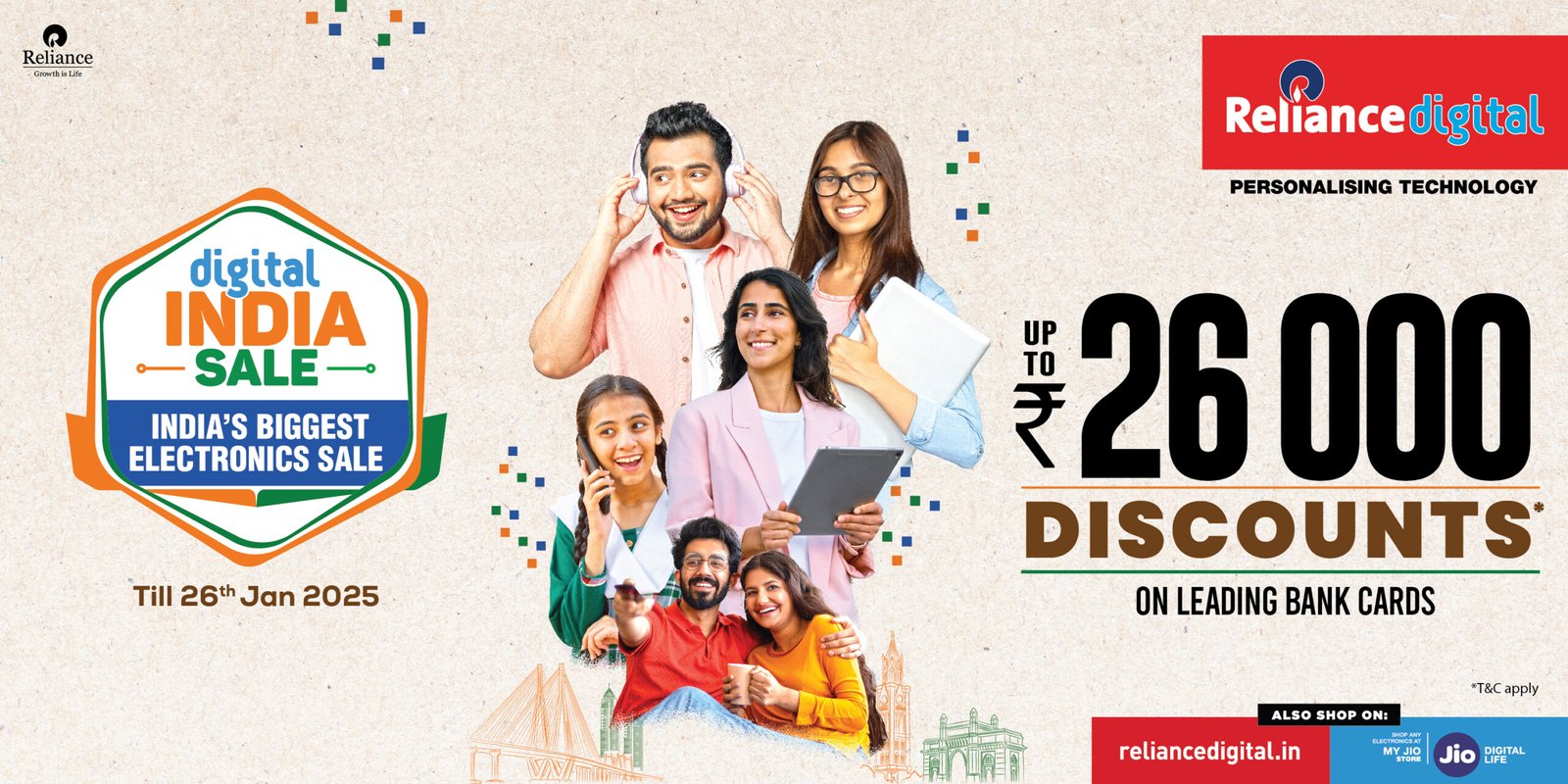 रिलायंस  डिजिटल इंडिया की सबसे बड़ी इलेक्ट्रॉनिक्स सेल, डिजिटल इंडिया सेल के साथ वापस आ गया है.