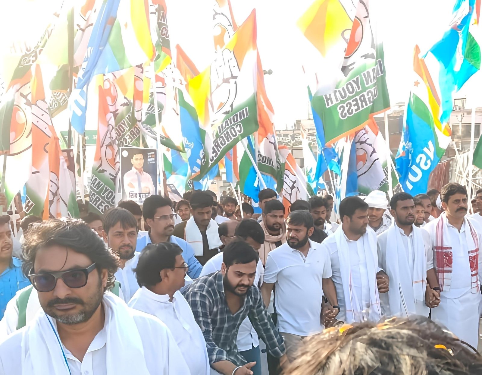 कांग्रेस के फायर ब्रिगेड युवा नेता कन्हैया कुमार का पश्चिम चंपारण का दो दिवसीय पदयात्रा समाप्त।